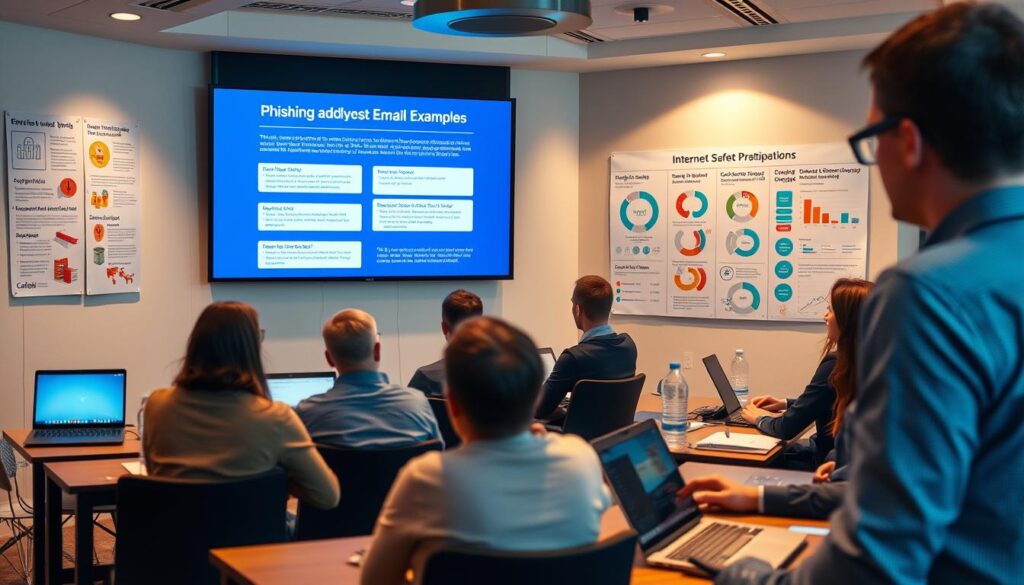 employee training in phishing recognition and internet safety practices