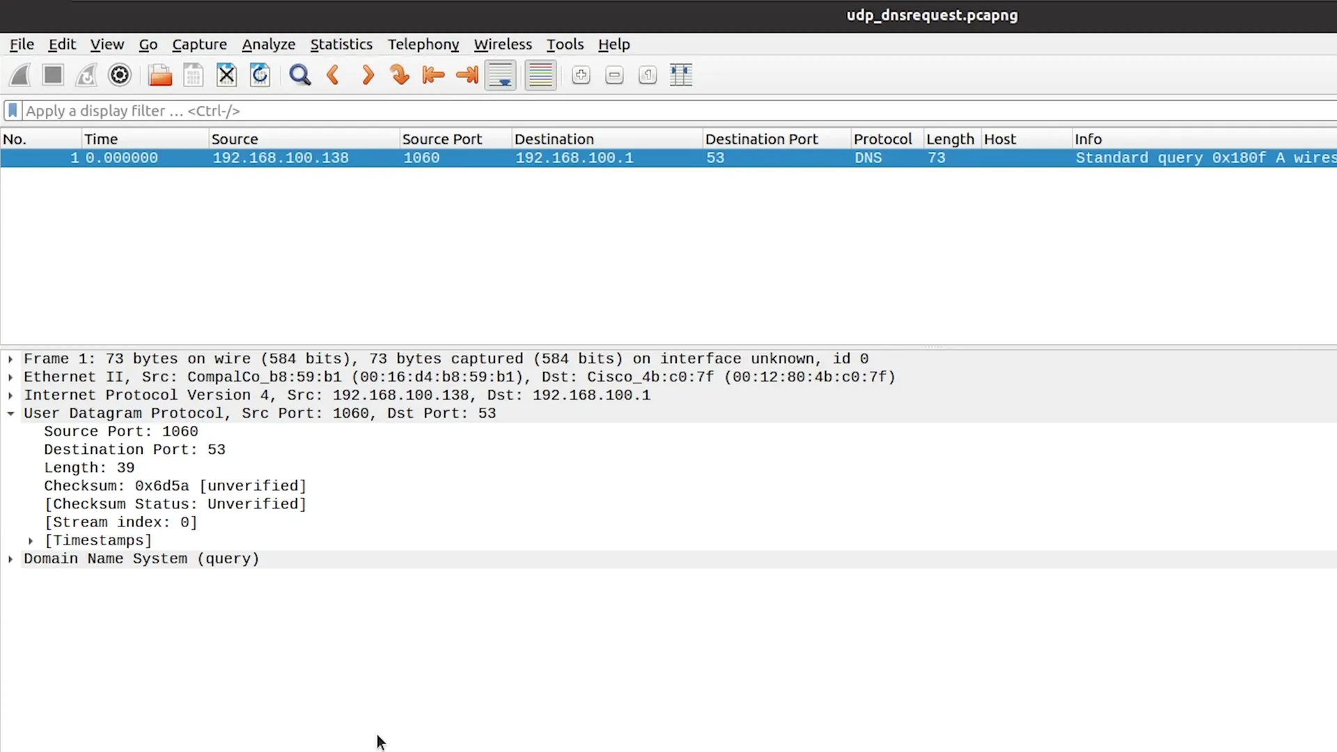 UDP Header Structure